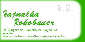 hajnalka rokobauer business card